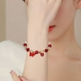 thumbnail image 2 of CILENON Blessing Good Luck Jade Crystal Lucky Bracelets for Women Chinese Style Good Lucky Key Jade Dainty Beads Bracelets Christmas Ideas for Women Men(Red,One Size), 2 of 5
