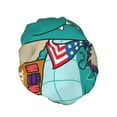 thumbnail image 2 of Kll Cool Dino Playing Skateboard Pattern Shower Cap & Bath Cap For Women,Reversible Oversized Waterproof Shower Caps For All Hair Lengths,Elastic Reusable Bathing Hair Cap, 2 of 9