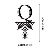 Halloween Ornaments, Halloween 26 Letter Decoration Hang Tag, Spider Hang Tag, Q
