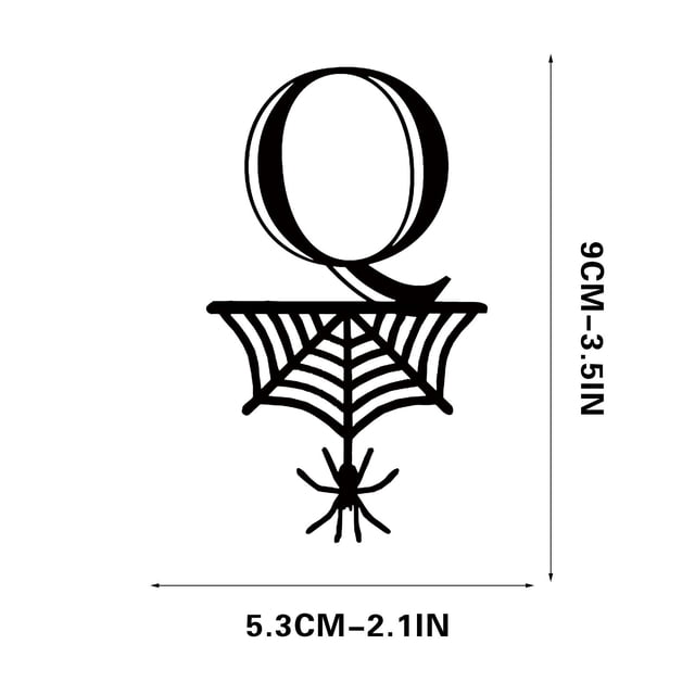 Halloween 26 Letter Decoration Hang Tag, Spider Hang Tag