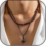 Necklace for Men Puka Shell Necklace Men Summer Surfer Necklaces Beaded Choker Beach Essentials Holiday Jewelry for Vacation Summer Outfits for Man Son Husband