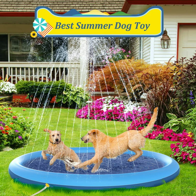 Non-Slip Splash Pad for Kids and Dog, Thicken Dog Splash Sprinkler Pad -  Fun Backyard Fountain Play Mat for Baby Girls Boys Children or Pet Dog –  K.C. Corner Shop