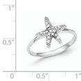 thumbnail image 4 of Designer Sterling Silver Rhodium-Plated Polished Cz Starfish Ring Made In China -Jewelry By Sweet Pea Creations, 4 of 4