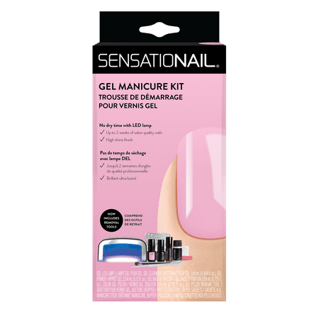 SensatioNail Gel Nail Polish Kit (Pink)  Pink Chiffon & Removal Tools