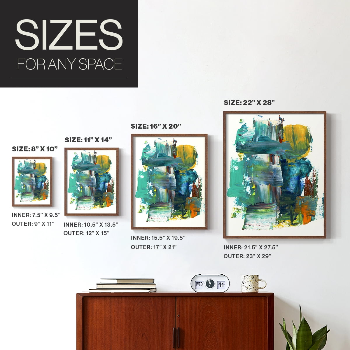 Abstract I in Paper Solid Wood 11 x 14 Framed Print