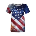 thumbnail image 3 of Women's 250th Anniversary USA Shirt 4th of July Shirts America 250 Merchandise Multicolor Patriotic Graphic Crew Neck Tee Independence Day Top, 3 of 5