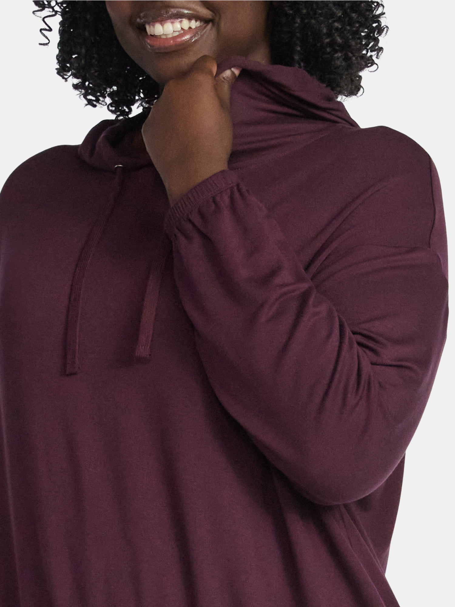 Terra & Sky Women's Plus Luxe Fleece Hoodie, Sizes 0X-5X