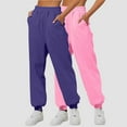 thumbnail image 2 of Mepaouo 2Pcs Womens Fleece Lined Sweatpants High Waisted Pull on Baggy Cinch Bottom Jogger Sizes S-3X, 2 of 4