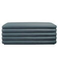 thumbnail image 4 of Mezzo Upholstered Performance Velvet Storage Bench in Cadet Blue, 4 of 10