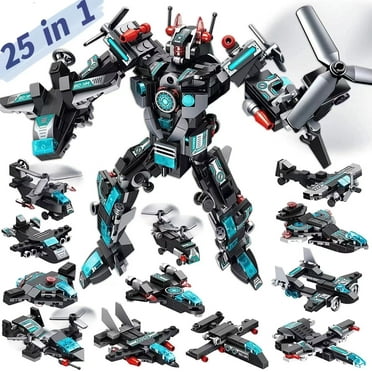 MOONTOY Robot Building Toys STEM 25-in-1 Building Bricks for Kids 6 7 8 9 10 11 12 Year Old 577 PCS Robots Building Sets Educational Construction Set Activities Learning Gift for Ages 6-12 Boys Girls
