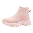 thumbnail image 6 of Kids Running Shoes Elastic Knit Boys Girls Sock Sneakers Comfy Arch Support Platform Walking Shoes Casual Slip on Tennis Shoes Pink 10.5 Little Kid, 6 of 6