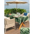 thumbnail image 5 of Outdoor Tablecloth with Umbrella Hole for Patio/Picnic/Party/Camping, Palm Leaves Tropical Waterproof Table Cloth Rectangle Table Cover Washable, Green Botanical Summer Green Ombre (60"x 120"), 5 of 8