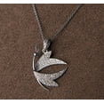 thumbnail image 2 of 925 Sterling Silver Diamond Butterfly Necklace Natural Diamond Insect Necklace., 2 of 2