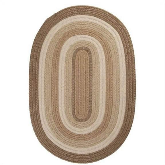 Colonial Mills Rug  Brooklyn - Natural 8 in. round Braided Rug