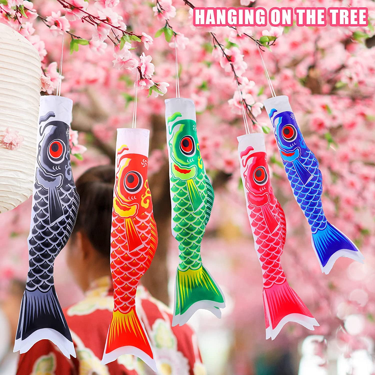 Japan Style Outdoor Kite Windsock Carp Flag Wind Chimes Hanging Decorations 