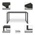 thumbnail image 4 of HON Basyx 55” Commercial-Grade Executive Desk, in Charcoal/Gray (BSX55MOLCG), 4 of 18