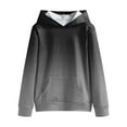 thumbnail image 5 of BOBOGOJP Cute Hoodies for Teen Girls Trendy Preppy Hooded Sweatshirts Oversized Long Sleeve Shirts Gradient Clothes for Girls Dark Gray for Size 5-6 Years, 5 of 6