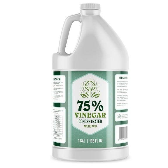 75% Vinegar - 1 Gallon - Concentrated Acetic Acid - All Natural Multipurpose Cleaning Vinegar