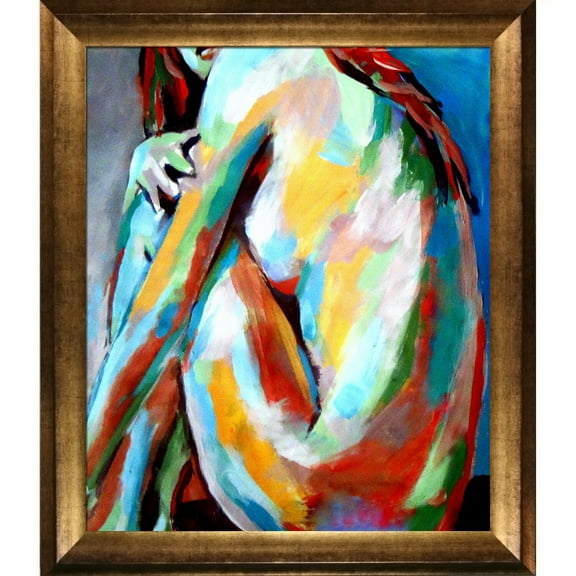 La Pastiche Helena Wierzbicki 'Contemplative' Framed Fine Art Print - Blue