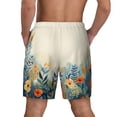 thumbnail image 2 of Lsque Mens Swim Trunks Floral Mountain Landscape Pattern - Bathing Suit Compression Liner - Beach Swim Shorts Swimwear - (S-3XL) - Stretch Quick Dry -Medium, 2 of 9