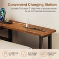 thumbnail image 4 of 71 inch L Shaped Desk with File Drawers, Reversible L Shaped Gaming Desk with Power Outlets & LED Lights, Computer Desk with Storage Shelves for Home Office, Vintage, 4 of 7