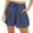 Z01#Navy, variant on CheerKidz Summer Shorts for Women Casual Elastic Waist Drawstring Lightweight Beach Home Short Pants with Pockets(Black,S)