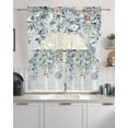 thumbnail image 2 of Blue Coastal Eucalyptus Kitchen Curtains Sets 36 Inch Length with Valance, Summer Beach Starfish Swag Valances and Tiers Curtain Set Drapes Swag Curtains for Living Room, Bathroom, Bedroom, Cafe, 2 of 6
