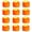 Orange, variant on Red Flickering Flame Tealight Candles, Melting Design(Plastic), Battery Operated LED Flameless Tea Lights for Party, Wedding, Christmas and Valentine's Day, Pack of 12