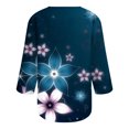 thumbnail image 4 of Blouses et Hauts pour Femmes Mode Manches Trois-Quarts Rétro Col en V Imprimé de Pâques Hauts Amples Blouse Hauts et Blouses Aguichant Manches 1/2 pour Femmes, 4 of 6