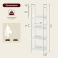 thumbnail image 2 of Bookshelf, 5-Tier Bookcase, Standing Book Shelf for Small Space, Storage Shelf Organizer, for Living Room, Bedroom, Study, Balcony, White BKBW5501, 2 of 9