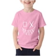 thumbnail image 3 of Crunowin Graphic Print Tee for Boys (3-16), Casual Short Sleeve Pullover Tops Summer Crew Neck T-shirts Pink 9-10Years, 3 of 6