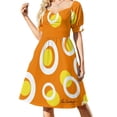 thumbnail image 2 of Orange White Yellow Mod Circles Sleeveless Dress elegant women's sets dresses for official occasions, 2 of 7