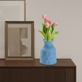 thumbnail image 6 of Fufafayo under $5 Plastic Flower Vase, Ceramic-Look Decorative Vase for Flowers, Small and Cute for Home Living Room Dining Wedding Bouquet Decor, 4.1x5.7 Inches, 6 of 6