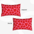 thumbnail image 4 of Balery Red Love Heart Pillow Covers,Bed Pilowcases,Reversible Plush Throw Pillow Covers End Pillow Encasement,Pillow Case - 20"X30", 4 of 9