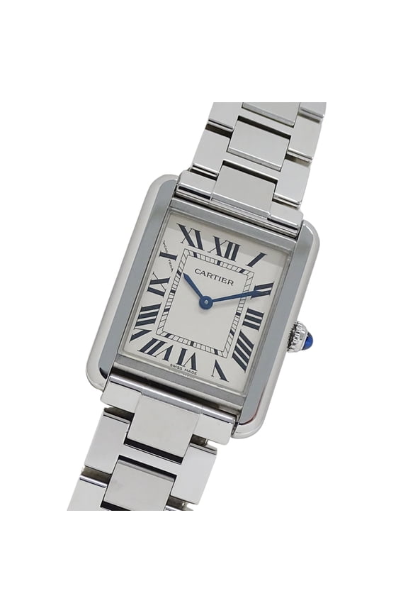 Pre-Owned Cartier women's watch, Tank Solo SM, quartz, stainless steel (SS), W5200013, silver,...