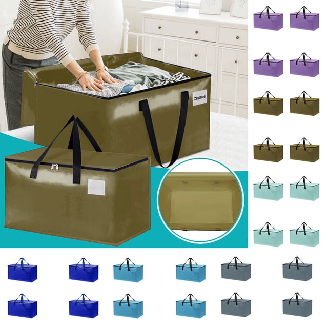 Xihbxyly Bolsas de Almacenamiento de Gran Capacidad, Diseño Plegable y Portátil, Material Pp Ligero, Ideal para Ropa y Ropa de Cama, Conveniente para Viajes y Mudanzas, Juego de 4 Piezas, Tamaño 69 X