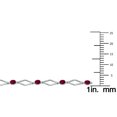 thumbnail image 5 of SZUL Women's Ruby and Natural Diamond Star Link Bracelet in .925 Sterling Silver, 5 of 7