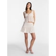 thumbnail image 2 of No Boundaries Woven Smocked Top and Skirt Set, 2 Piece, Women’s XXS-XXL, 2 of 6