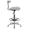 thumbnail image 6 of Scranton & Co Drafting Chair in Silver and Chrome, 6 of 8