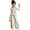 Q252 Khaki, variant on Angala 2 Piece Outfits For Girls V-Neck Sleeveless Vest With Wide Leg Trousers Set Girls Fall Season Wear Clothes
