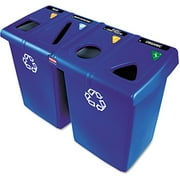 Rubbermaid Commercial Glutton Rectangular Blue Plastic Recycling Station, 92 gal by RUBBERMAID COMMERCIAL PROD.