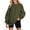 Army Green, variant on SUXIAN Womens Sweatshirt Oversized Solid Shoulder Long Sleeve Pullover Loose Winter Women's Sweatshirts M