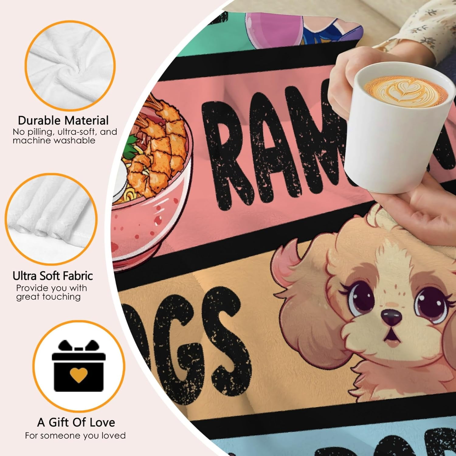 Anime Blanket Gifts for Girls, Kawaii Anime Decor for Women, Luxurious Warm and Cozy Flannel Blanket - L 60X80 Inch Most People''s Choice
