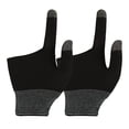 thumbnail image 4 of 1 par de guantes para dedos, guantes táctiles con dos dedos para juegos móviles (negro), 4 of 5