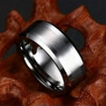 thumbnail image 6 of 8mm Purely Tungsten Carbide Ring for Men Wedding Fashion Jewelry Bands Size 8-12, 6 of 7
