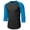 Black/Aqua, variant on Mens Baseball Raglan 3/4 Sleeve Plain Jersey Team Uniform Athletic Sportswear T Shirt