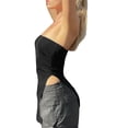 thumbnail image 4 of Women Sexy Strapless Tube Top Summer Sleeveless Slit Bandeau Y2k Slim Fit Tank Bustier Top, 4 of 6