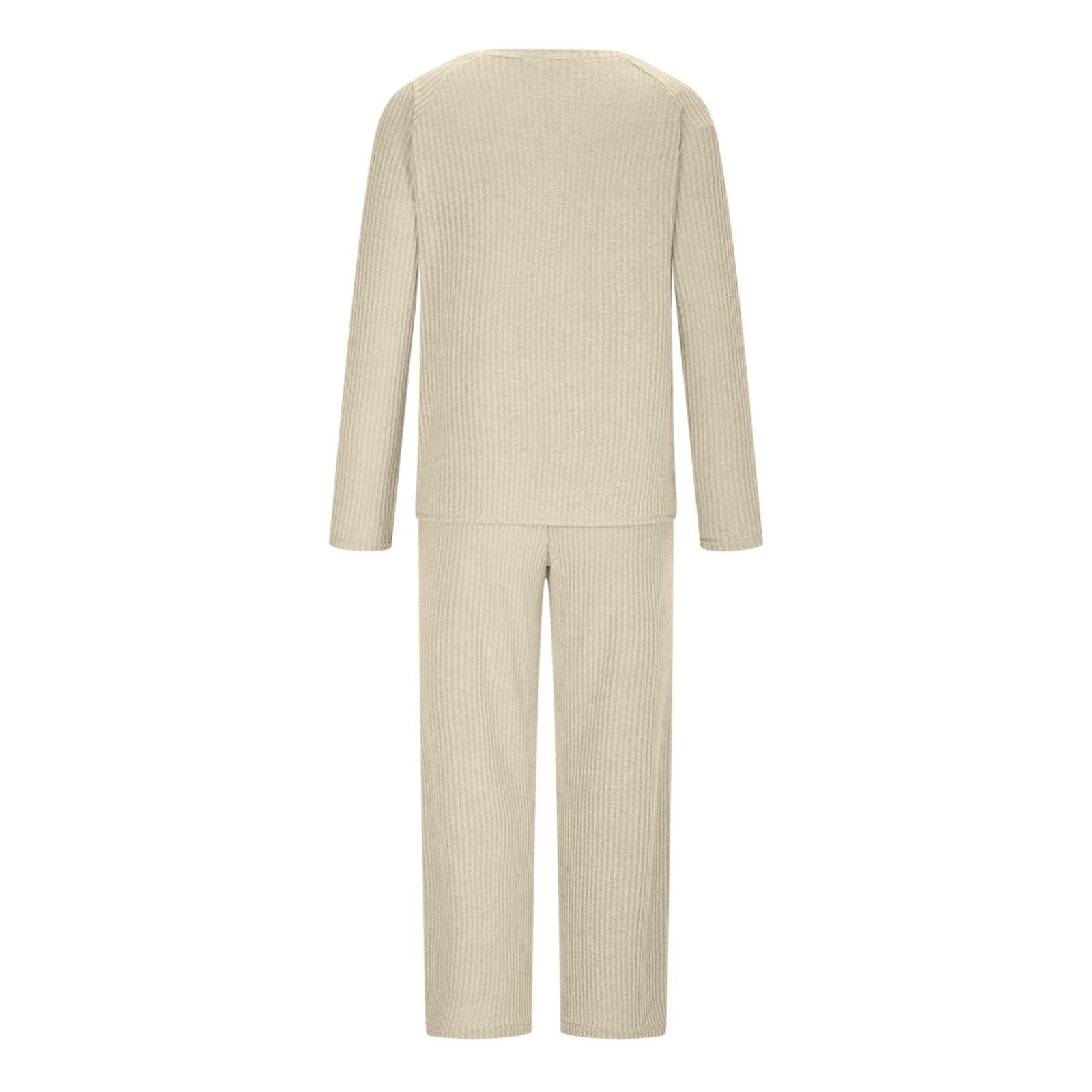 Ensemble Femme Pull + Pantalon Large - Combinaison Laine Chaude, Manches Longues, élégant Pour L'automne-hiver