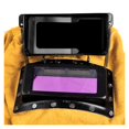 thumbnail image 2 of Leather Welding Helmet Auto-Darkening Filter Lens Face Mask Breathable Welder Security Protection Hood Helmet Welding Protector ,Flame Retardant, 2 of 8