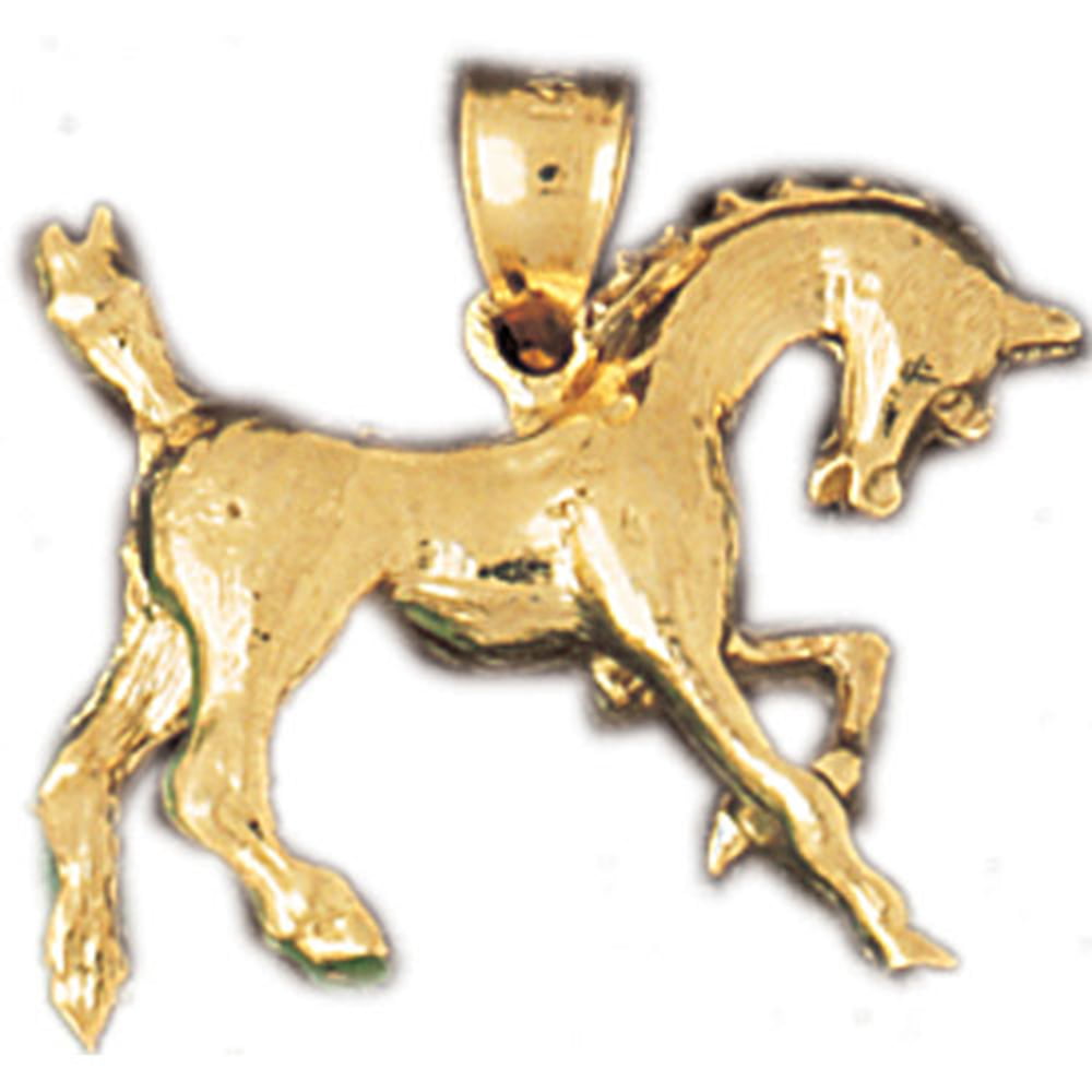 Jewels Obsession Horse Necklace 14K Rose Gold-plated 925 Silver Horse Pendant with 16 Necklace 